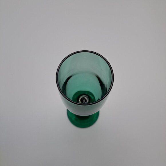 Green Libbey Champagne Flute Glass Vintage - Picture 3 of 6